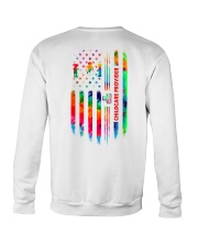 Proud Childcare Provider Tie Dye US Flag Crewneck Sweatshirt thumbnail