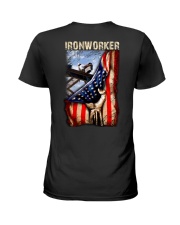 Ironworker US Flag Ladies T-Shirt tile
