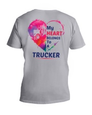 My heart belongs to my Trucker V-Neck T-Shirt tile
