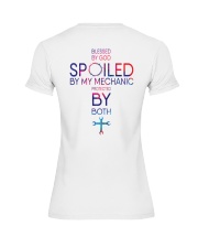 Protected by God and Mechanic Premium Fit Ladies Tee thumbnail