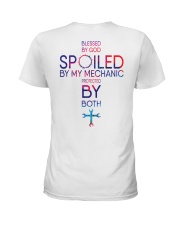 Protected by God and Mechanic Ladies T-Shirt thumbnail