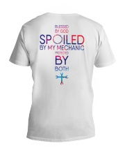 Protected by God and Mechanic V-Neck T-Shirt thumbnail