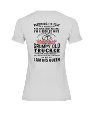Trucker's Wife: I am his Queen Premium Fit Ladies Tee thumbnail