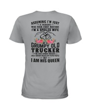 Trucker's Wife: I am his Queen Ladies T-Shirt back