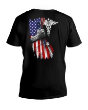 Medical Assistant US Flag V-Neck T-Shirt tile