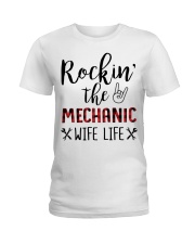 Rockin the Mechanic Wife Life Ladies T-Shirt thumbnail