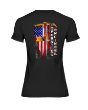 Operating Engineer US Flag Premium Fit Ladies Tee tile