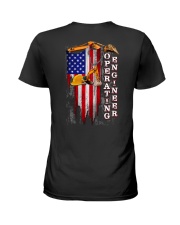 Operating Engineer US Flag Ladies T-Shirt tile