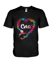 CNA Sthethoscope Heart V-Neck T-Shirt thumbnail