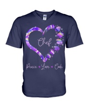 Peace Love Chef V-Neck T-Shirt thumbnail