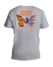 Childcare Provider She believed she could V-Neck T-Shirt tile