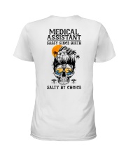 Medical Assistant Salty by Choice Ladies T-Shirt back