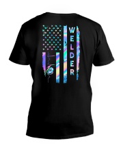 Welder US Flag V-Neck T-Shirt thumbnail