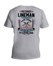 Retired Lineman I am staying home V-Neck T-Shirt thumbnail
