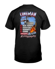 Lineman: Straight hustle all day every day Premium Fit Mens Tee thumbnail