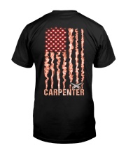 Proud American Carpenter Flag Classic T-Shirt back
