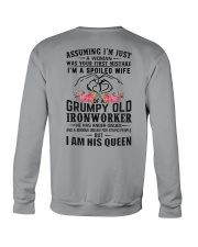 Ironworker's Wife: I am his Queen Crewneck Sweatshirt thumbnail