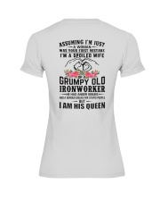 Ironworker's Wife: I am his Queen Premium Fit Ladies Tee thumbnail
