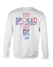 Protected by God and Aircraft Mechanic Crewneck Sweatshirt thumbnail