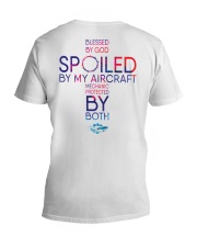 Protected by God and Aircraft Mechanic V-Neck T-Shirt thumbnail