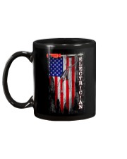 Proud American Electrician Flag Mug tile