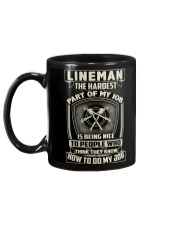 Lineman: Hardest part of my job Mug tile