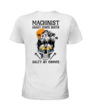 Machinist Salty by Choice Ladies T-Shirt back