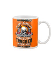 Warning: grumpy sarcastic unpredictable Trucker Mug tile