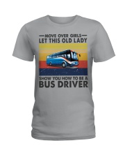Old Lady will show how to be a Bus Driver Ladies T-Shirt front