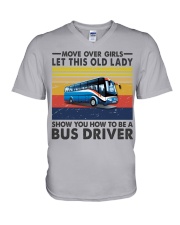 Old Lady will show how to be a Bus Driver V-Neck T-Shirt thumbnail