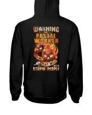 Postal Worker: Warning for Stupid People Hooded Sweatshirt thumbnail