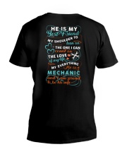 My mechanic is my everything V-Neck T-Shirt tile