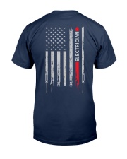 Proud American Electrician Flag Classic T-Shirt back