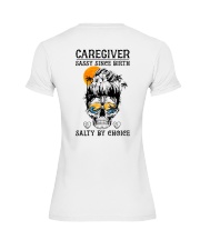 Caregiver Salty by Choice Premium Fit Ladies Tee thumbnail