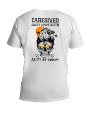 Caregiver Salty by Choice V-Neck T-Shirt thumbnail