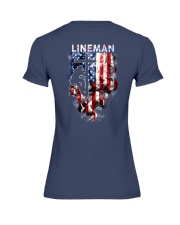 Proud American Lineman Premium Fit Ladies Tee thumbnail