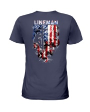 Proud American Lineman Ladies T-Shirt thumbnail