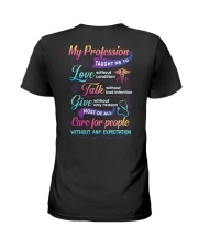 Being a CNA taught me to love talk give and care Ladies T-Shirt tile