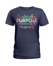 Caregiver: Created with a purpose Ladies T-Shirt front