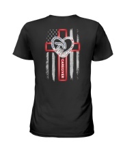 Proud American Caregiver Flag Ladies T-Shirt thumbnail