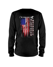 Proud American Elevator Mechanic Flag Long Sleeve Tee thumbnail