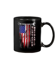 Proud American Elevator Mechanic Flag Mug thumbnail