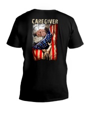 Proud American Caregiver Flag V-Neck T-Shirt thumbnail