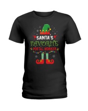 Santa's Favorite Postal Worker Ladies T-Shirt thumbnail