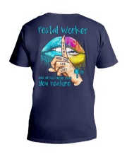 Postal Worker Notices more than you realize V-Neck T-Shirt thumbnail