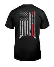 Proud American Plumber Flag Classic T-Shirt back