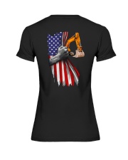 Operating Engineer US Flag Premium Fit Ladies Tee tile