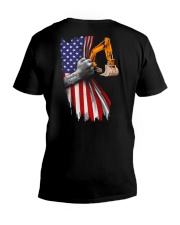 Operating Engineer US Flag V-Neck T-Shirt tile