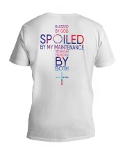 Protected by God and Maintenance Technician V-Neck T-Shirt thumbnail