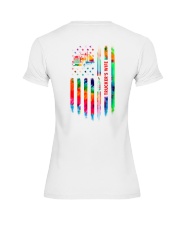 Trucker's Wife Tie Dye US Flag Premium Fit Ladies Tee thumbnail